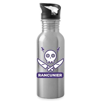 Verbittert - Trinkflasche mit integriertem Trinkhalm - Lightsilver - Rechts