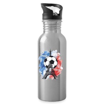 Conception Paris Sport pour les fans français - Gourde avec paille intégrée - argent clair - Droite