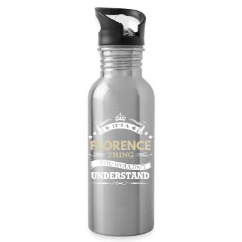 C’est une chose de Florence que tu ne comprendrais pas - Gourde avec paille intégrée - argent clair - Droite