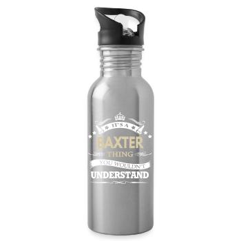 Das ist eine Baxter-Sache, die du nicht verstehen würdest - Trinkflasche mit integriertem Trinkhalm - Lightsilver - Rechts