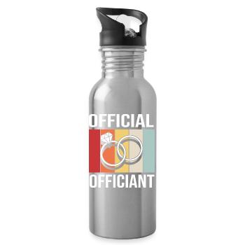 pastor - Water bottle with straw - silver - Right