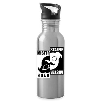 Mister Staffie Mister Hyde - 030 - Water bottle with straw - silver - Right