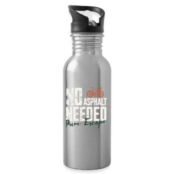No Asphalt Needed | Gravel Bike - Water bottle with straw - silver - Right