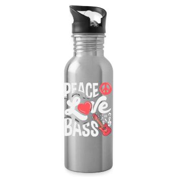 Funny Musician - Water bottle with straw - silver - Right