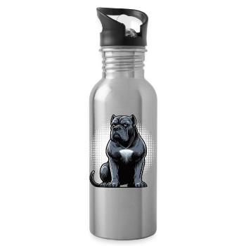 Cane Corso Cane Corsos Corso halter Corso Owner - Water bottle with straw - silver - Right