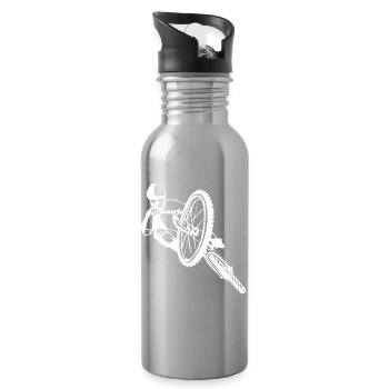 Mountain Bike - Downhill - Water bottle with straw - silver - Right