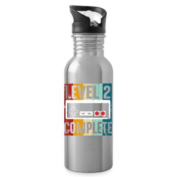 Level 2 Komplette Retro-Konsole - Trinkflasche mit integriertem Trinkhalm - Lightsilver - Rechts