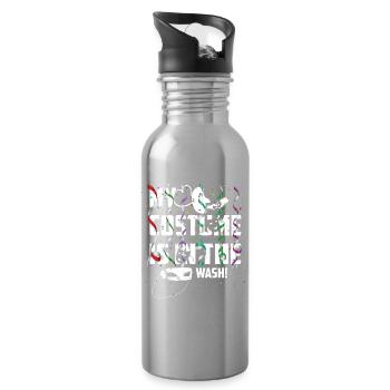 Mein Kostüme ist in der Wäsche - Trinkflasche mit integriertem Trinkhalm - Lightsilver - Rechts