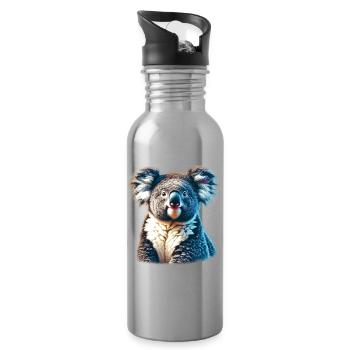 Koala - Water bottle with straw - silver - Right