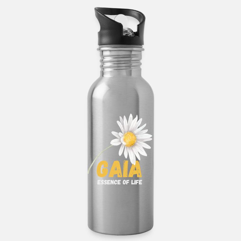 Earth’s spirit - Gourde avec paille intégrée - argent clair
