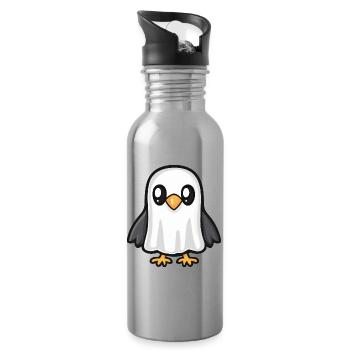 Adler Halloween Geist Vogel - Gourde avec paille intégrée - argent clair - Droite