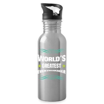 World's Greatest Event Manager - Trinkflasche mit integriertem Trinkhalm - Lightsilver - Rechts