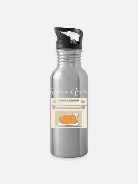 Thanksgiving Mama Mutter Oma Großmutter - Trinkflasche mit integriertem Trinkhalm - Lightsilver