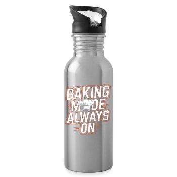 Backenmodus Immer An - Trinkflasche mit integriertem Trinkhalm - Lightsilver - Rechts