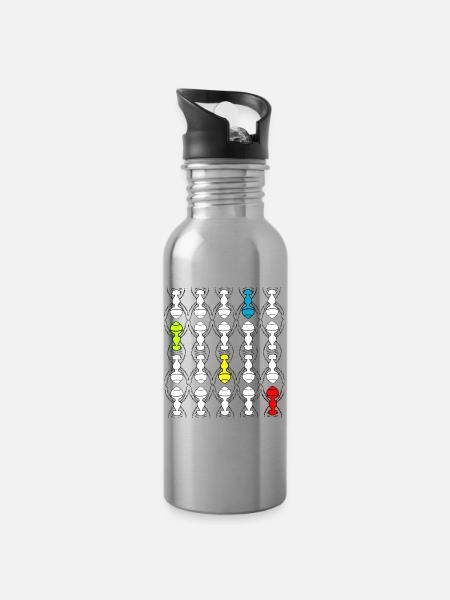 Ants - Water bottle with straw - silver