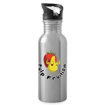 Pulp Fruit Kraftfigur - Trinkflasche mit integriertem Trinkhalm - Lightsilver - Rechts