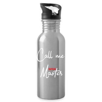 Master's Degree Graduation 2026 - Water bottle with straw - silver - Right