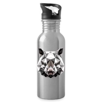 Wombat Australien Beuteltier Süßer Wombat - Trinkflasche mit integriertem Trinkhalm - Lightsilver - Rechts