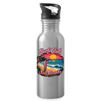 Surf Club São Vicente - Trinkflasche mit integriertem Trinkhalm - Lightsilver - Rechts
