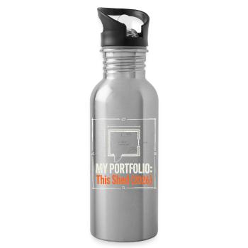 My Portfolio - Trinkflasche mit integriertem Trinkhalm - Lightsilver - Rechts