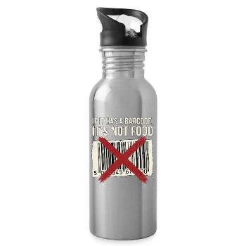 Take Real Food - Trinkflasche mit integriertem Trinkhalm - Lightsilver - Rechts