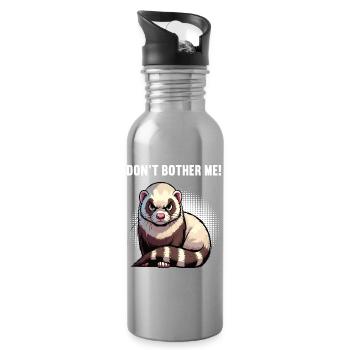 Don't Bother Me Frettchen Frettchenbesitzer - Trinkflasche mit integriertem Trinkhalm - Lightsilver - Rechts