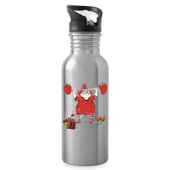 Mrs. Red - Water bottle with straw - silver - Right