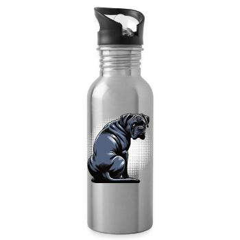 Cane Corso Cane Corsos Corso halter Corso Owner - Water bottle with straw - silver - Right
