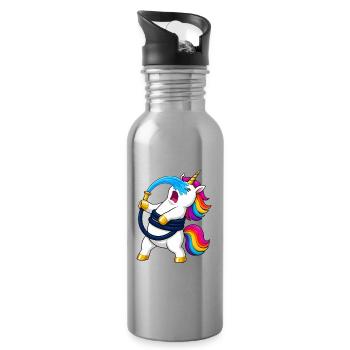 Unicorn Garden Hose Attack - Water bottle with straw - silver - Right