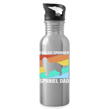 Springer Spaniel - Trinkflasche mit integriertem Trinkhalm - Lightsilver - Rechts