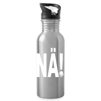 NÄ! - Trinkflasche mit integriertem Trinkhalm - Lightsilver - Rechts