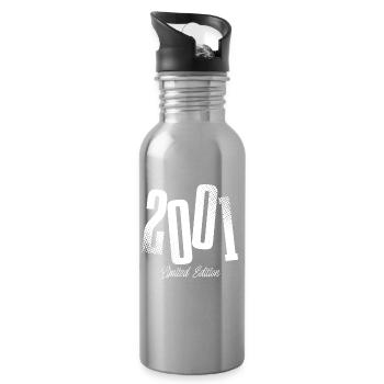 2001 Year of birth Year born - Water bottle with straw - silver - Right