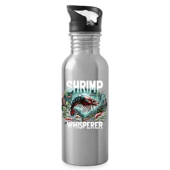 Shrimp Aquarium, Amano Shrimp, Red Fire Shrimp - Water bottle with straw - silver - Right