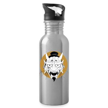Oni Maske  - Trinkflasche mit integriertem Trinkhalm - Lightsilver - Rechts