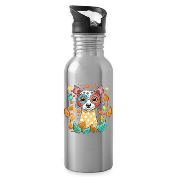 Doggie - Trinkflasche mit integriertem Trinkhalm - Lightsilver - Rechts