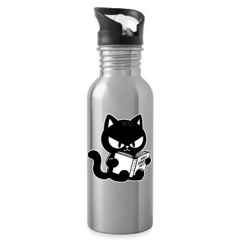 World Domination 2 - Water bottle with straw - silver - Right