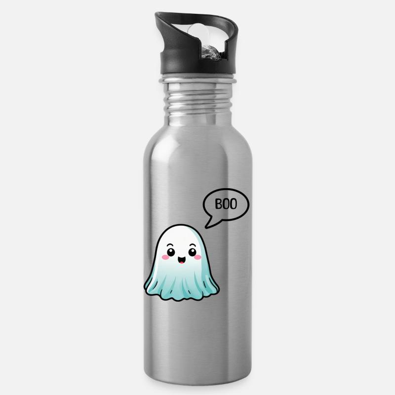 Geist - Trinkflasche mit integriertem Trinkhalm - Lightsilver