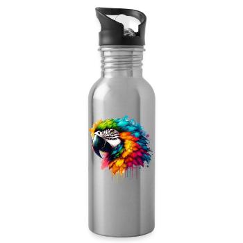 Parrot - Water bottle with straw - silver - Right
