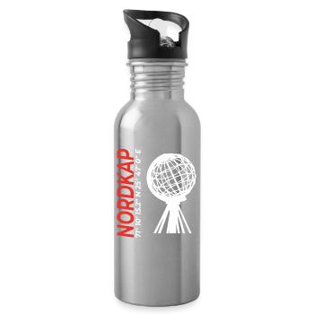 Nordkap - Trinkflasche mit integriertem Trinkhalm - Lightsilver - Rechts