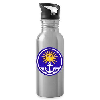 Greece Sun - Trinkflasche mit integriertem Trinkhalm - Lightsilver - Rechts