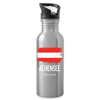 Lac d’Achensee - Gourde avec paille intégrée - argent clair - Droite