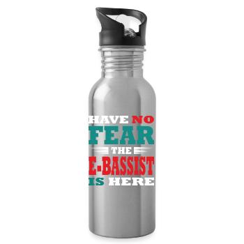Have no Fear the E-Bassist is here Outfit - Trinkflasche mit integriertem Trinkhalm - Lightsilver - Rechts
