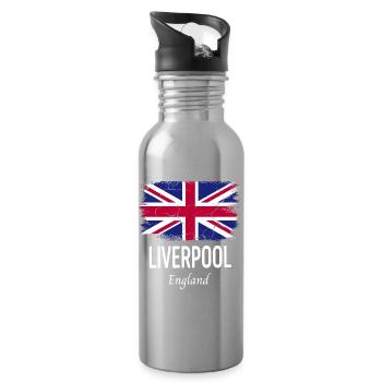 Liverpool - Water bottle with straw - silver - Right