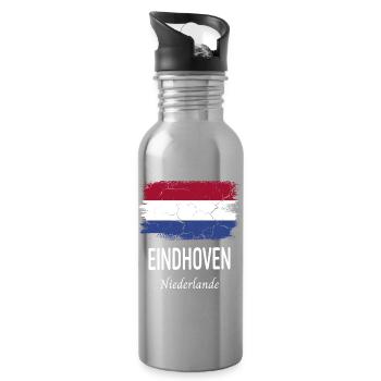 Eindhoven - Trinkflasche mit integriertem Trinkhalm - Lightsilver - Rechts