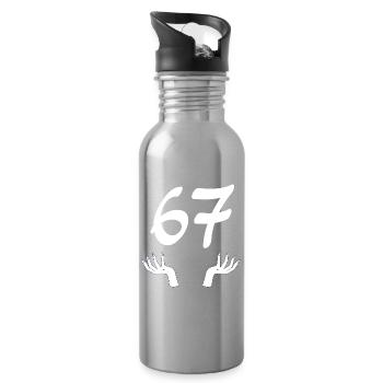 67 Six-Seven - Trinkflasche mit integriertem Trinkhalm - Lightsilver - Rechts