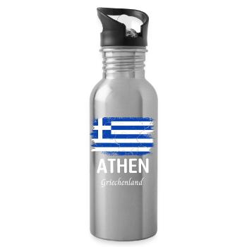 Athen - Trinkflasche mit integriertem Trinkhalm - Lightsilver - Rechts