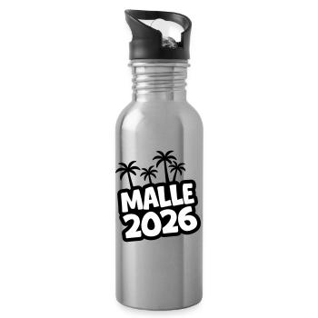 Malle 2026 - Trinkflasche mit integriertem Trinkhalm - Lightsilver - Rechts