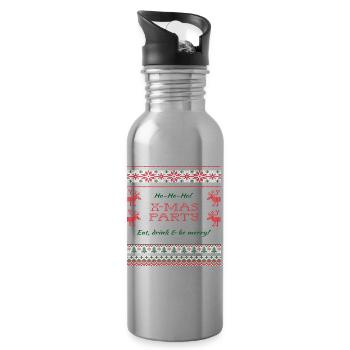 Xmas Party Shirt - Trinkflasche mit integriertem Trinkhalm - Lightsilver - Rechts