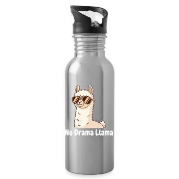 No Drama Llama Sunglasses - Water bottle with straw - silver - Right