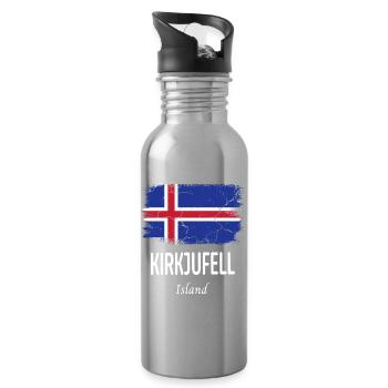 Kirkjufell - Gourde avec paille intégrée - argent clair - Droite